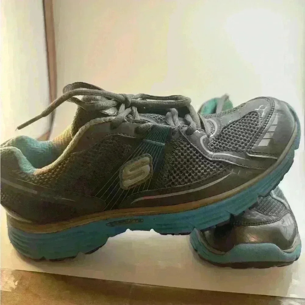 Sketchers Shape Ups, Toning Shoes Grey and Blue size 7.5 - Picture 5 of 8